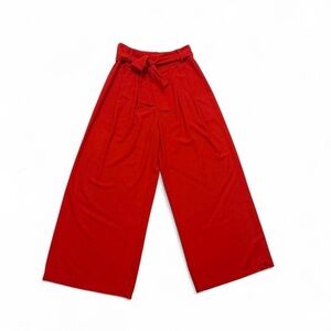 NWT Wide Leg High Waist Red Trousers